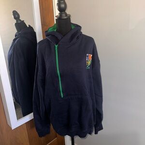 Ireland Half Zip-Up Hoodie Irish Sweatshirt | Navy